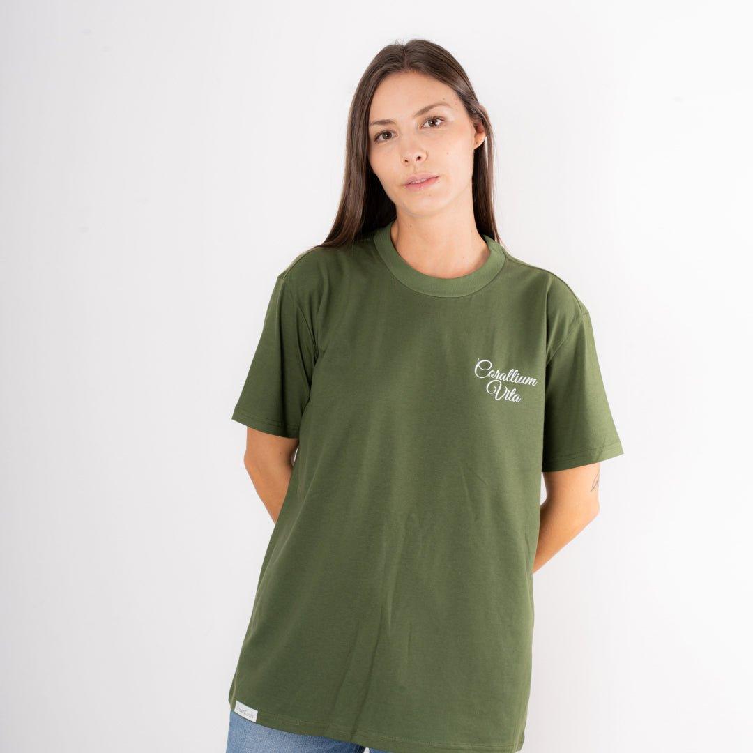 Camiseta Oversize Corallium Verde Olivo - Greensouls Global