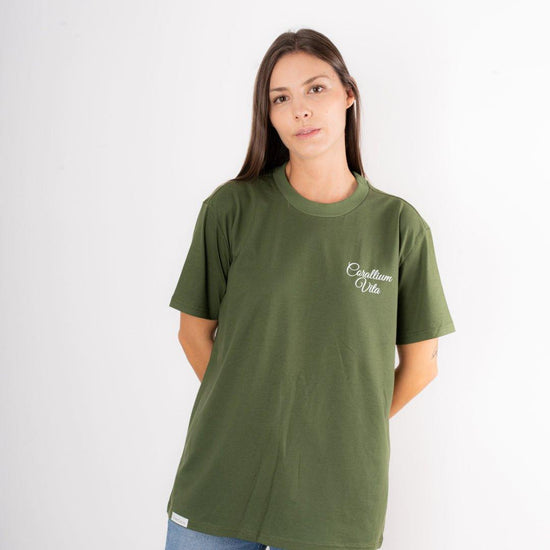 Camiseta Oversize Corallium Verde Olivo - Greensouls Global