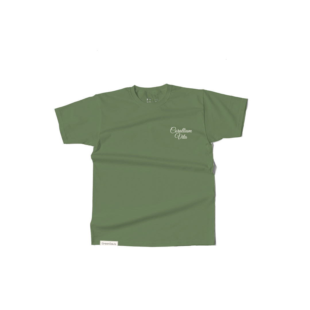 camiseta corallium de greensouls limpa las playas