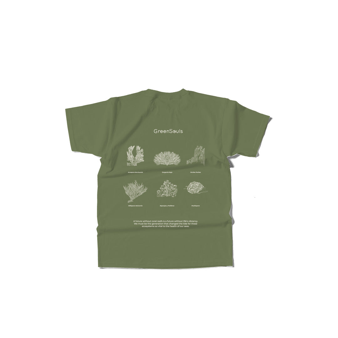 Camiseta  Oversize Corallium Verde Olivo
